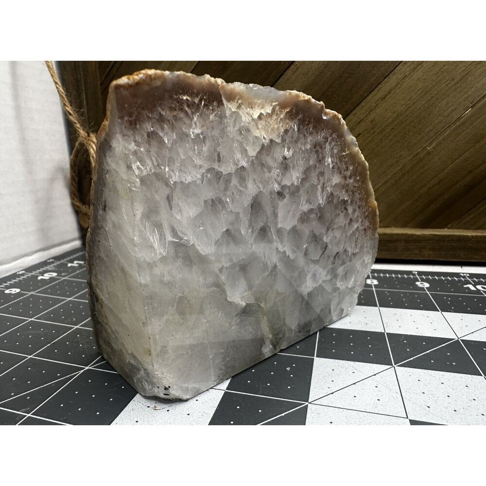 Display Natural Backing 684 Grams 1 lb 8 oz Polished Quartz Crystal Specimen 👀